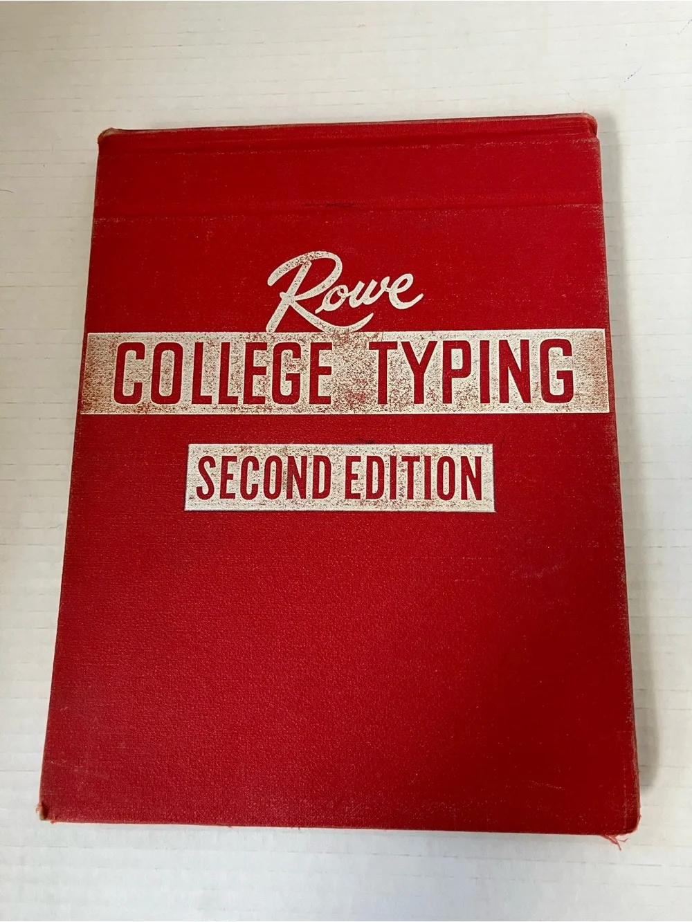 Vtg Rowe Hardcover College Typing Instruction Manual 2nd Ed. By C.G.‎ Reigner